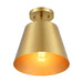 Meridian - M60076NB - One Light Semi-Flush Mount - Natural Brass