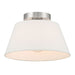 Meridian - M60077BN - Three Light Semi-Flush Mount - Brushed Nickel