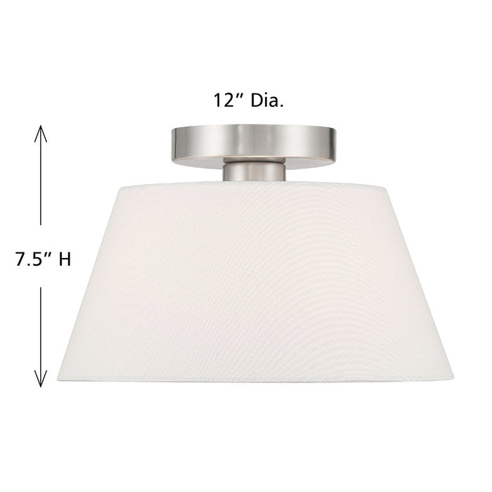 Meridian - M60077BN - Three Light Semi-Flush Mount - Brushed Nickel