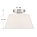 Meridian - M60077BN - Three Light Semi-Flush Mount - Brushed Nickel