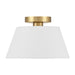 Meridian - M60077NB - Three Light Semi-Flush Mount - Natural Brass