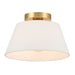 Meridian - M60077NB - Three Light Semi-Flush Mount - Natural Brass