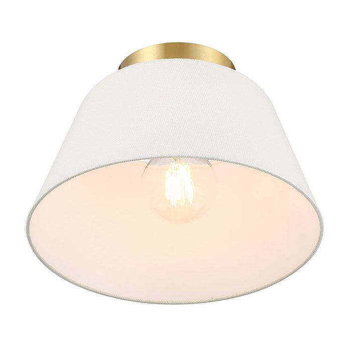 Meridian - M60077NB - Three Light Semi-Flush Mount - Natural Brass