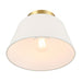 Meridian - M60077NB - Three Light Semi-Flush Mount - Natural Brass