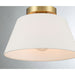 Meridian - M60077NB - Three Light Semi-Flush Mount - Natural Brass