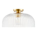 Meridian - M60080NB - One Light Semi-Flush Mount - Natural Brass