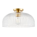 Meridian - M60080NB - One Light Semi-Flush Mount - Natural Brass