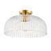 Meridian - M60080NB - One Light Semi-Flush Mount - Natural Brass