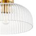 Meridian - M60080NB - One Light Semi-Flush Mount - Natural Brass