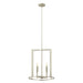 Meridian - M7044BN - Four Light Pendant - Brushed Nickel