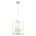 Meridian - M7044BN - Four Light Pendant - Brushed Nickel