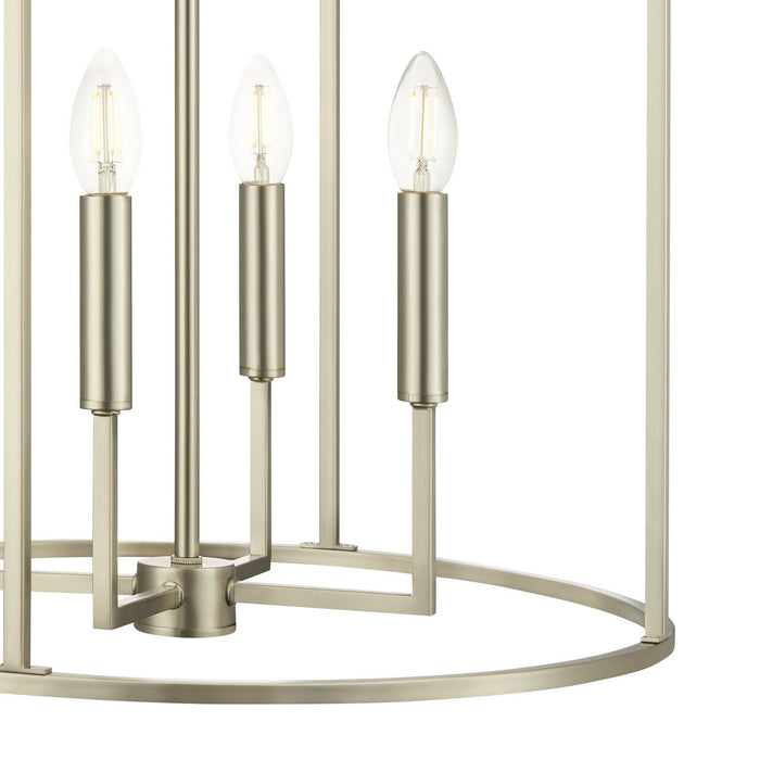 Meridian - M7044BN - Four Light Pendant - Brushed Nickel