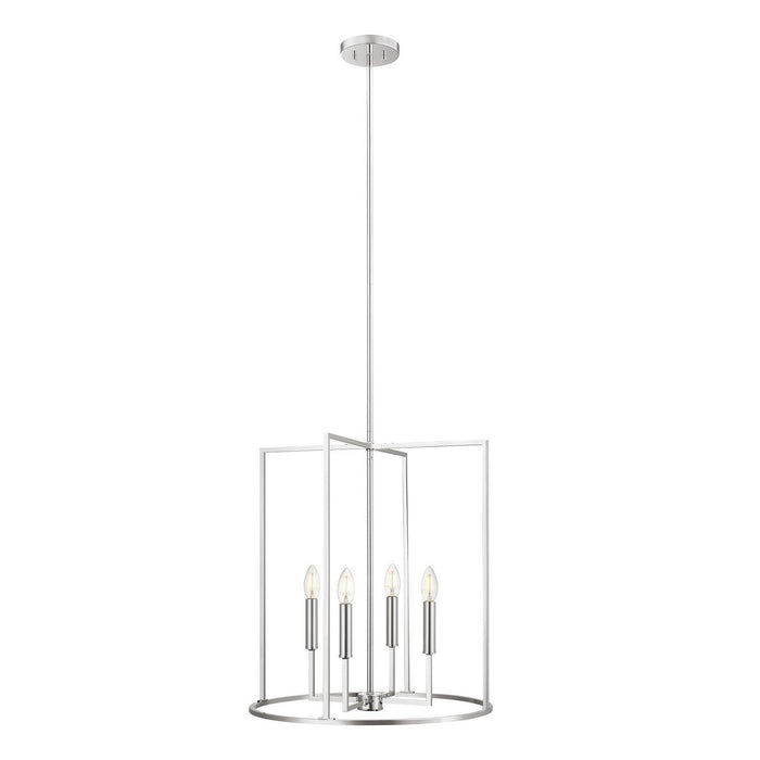 Meridian - M7044CH - Four Light Pendant - Chrome