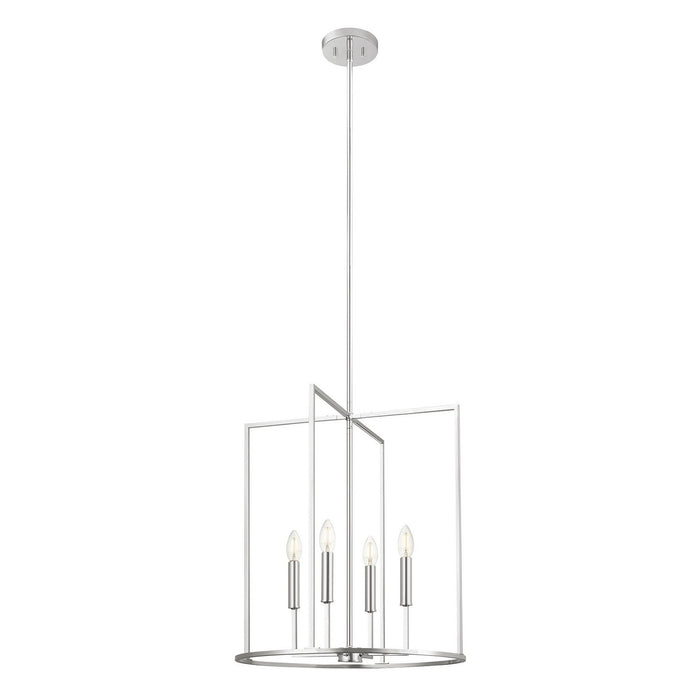 Meridian - M7044CH - Four Light Pendant - Chrome