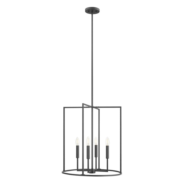 Meridian - M7044MBK - Four Light Pendant - Matte Black