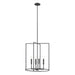 Meridian - M7044MBK - Four Light Pendant - Matte Black