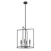 Meridian - M7044MBK - Four Light Pendant - Matte Black