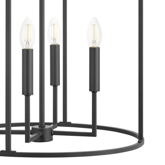 Meridian - M7044MBK - Four Light Pendant - Matte Black