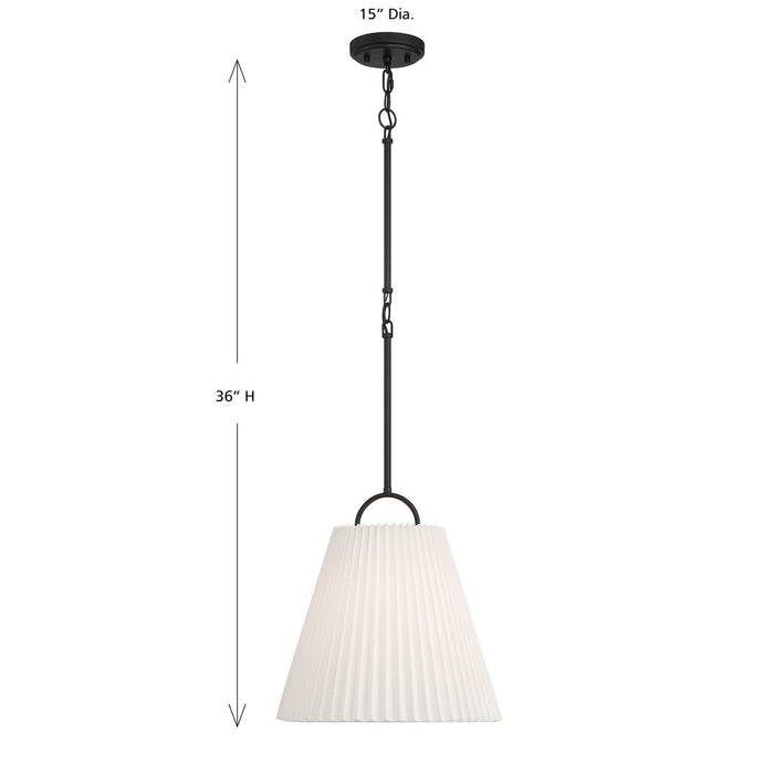 Meridian - M7045MBK - One Light Pendant - Matte Black