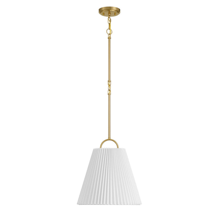 Meridian - M7045NB - One Light Pendant - Natural Brass