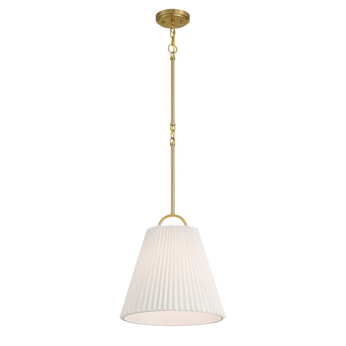 Meridian - M7045NB - One Light Pendant - Natural Brass