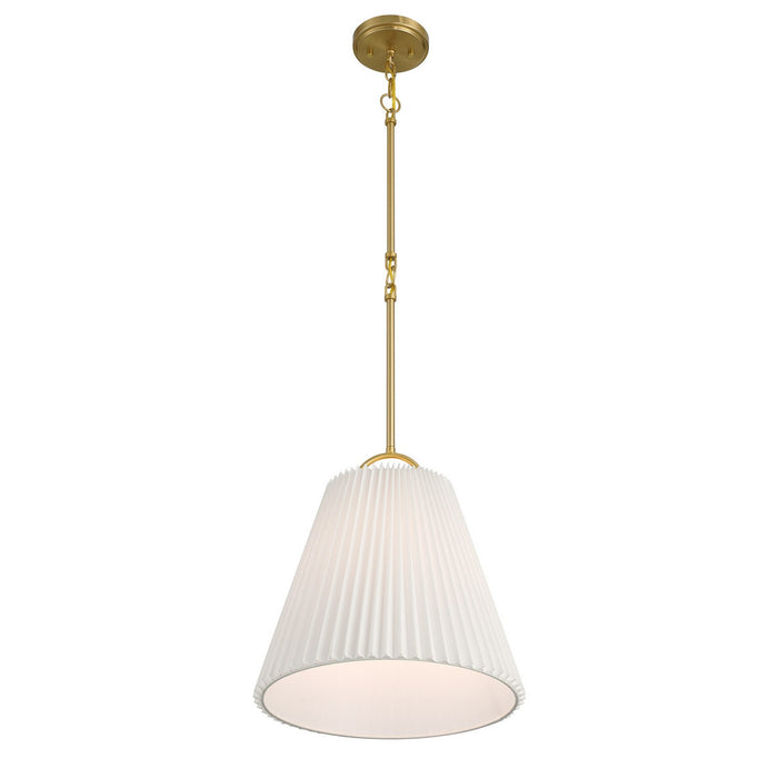 Meridian - M7045NB - One Light Pendant - Natural Brass