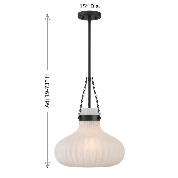 Meridian - M7046MBK - One Light Pendant - Matte Black