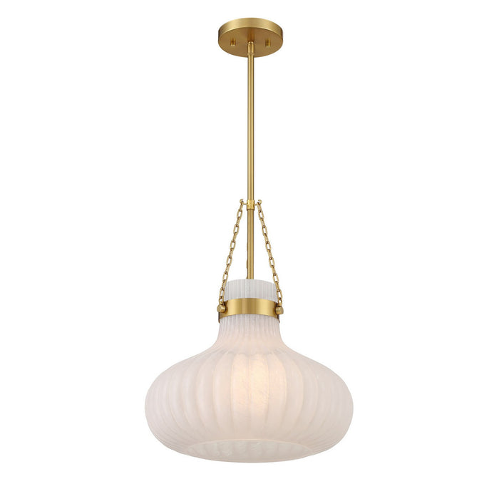 Meridian - M7046NB - One Light Pendant - Natural Brass