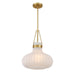 Meridian - M7046NB - One Light Pendant - Natural Brass