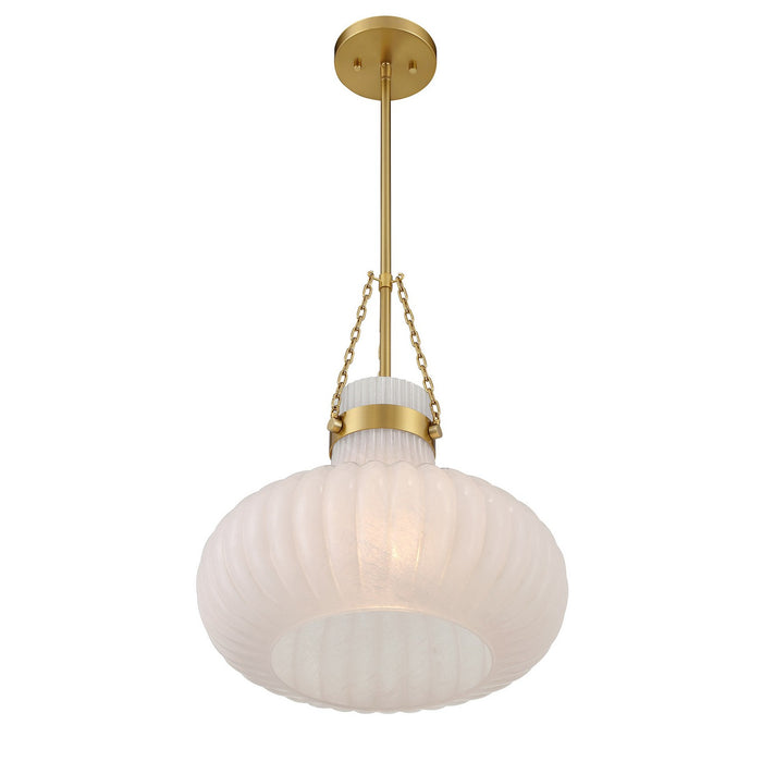 Meridian - M7046NB - One Light Pendant - Natural Brass