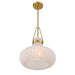 Meridian - M7046NB - One Light Pendant - Natural Brass