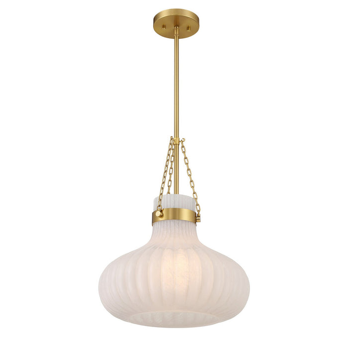 Meridian - M7046NB - One Light Pendant - Natural Brass