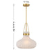 Meridian - M7046NB - One Light Pendant - Natural Brass