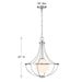 Meridian - M7047BN - One Light Pendant - Brushed Nickel