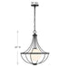 Meridian - M7047MBK - One Light Pendant - Matte Black