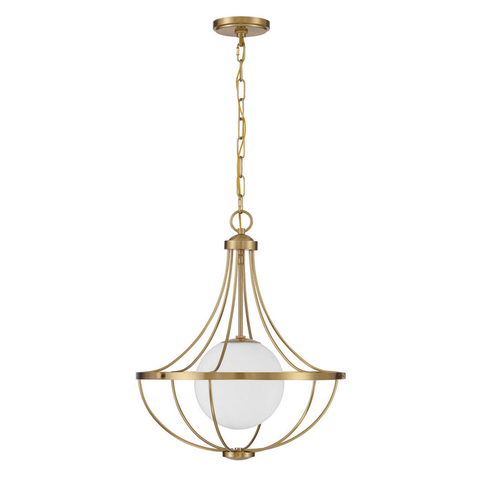 Meridian - M7047NB - One Light Pendant - Natural Brass