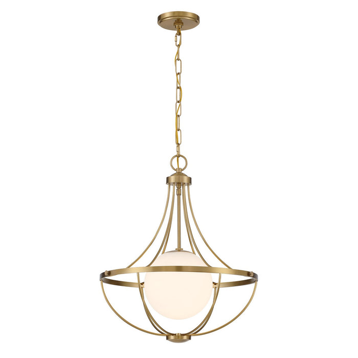 Meridian - M7047NB - One Light Pendant - Natural Brass