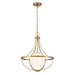 Meridian - M7047NB - One Light Pendant - Natural Brass