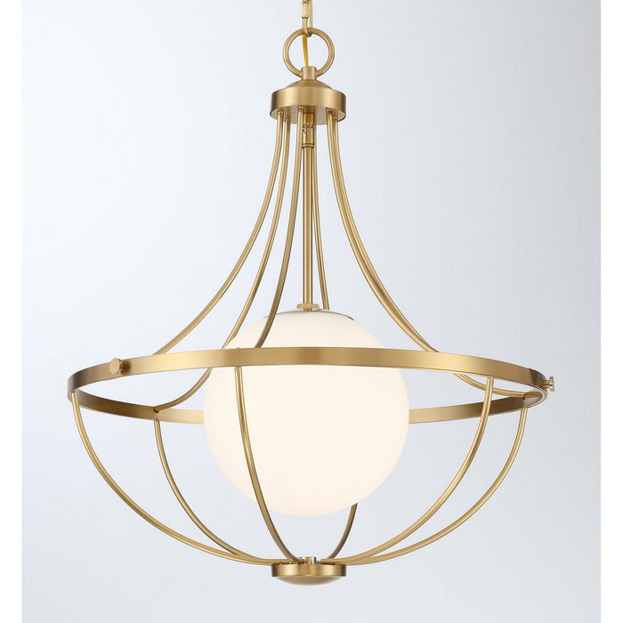 Meridian - M7047NB - One Light Pendant - Natural Brass