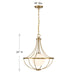 Meridian - M7047NB - One Light Pendant - Natural Brass