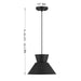 Meridian - M7049MBK - One Light Pendant - Matte Black