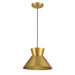 Meridian - M7049NB - One Light Pendant - Natural Brass