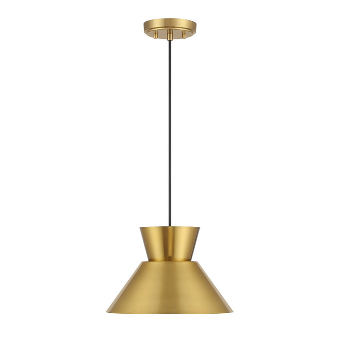 Meridian - M7049NB - One Light Pendant - Natural Brass