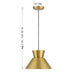 Meridian - M7049NB - One Light Pendant - Natural Brass