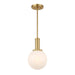 Meridian - M7050NB - One Light Pendant - Natural Brass