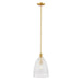 Meridian - M7051NB - One Light Pendant - Natural Brass