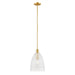 Meridian - M7051NB - One Light Pendant - Natural Brass