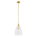 Meridian - M7051NB - One Light Pendant - Natural Brass