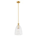 Meridian - M7051NB - One Light Pendant - Natural Brass