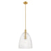 Meridian - M7052NB - One Light Pendant - Natural Brass